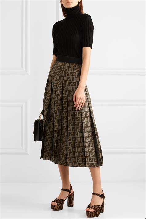 fendi mini skirt womens|fendi pleated midi skirt.